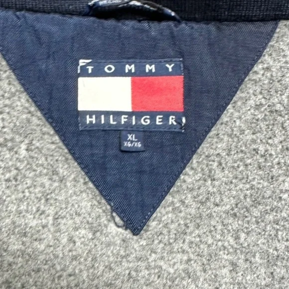Vintage 90s Tommy Hilfiger Athletic Gear Men’s XL Color Block Crest Jacket Coat - Picture 2 of 11